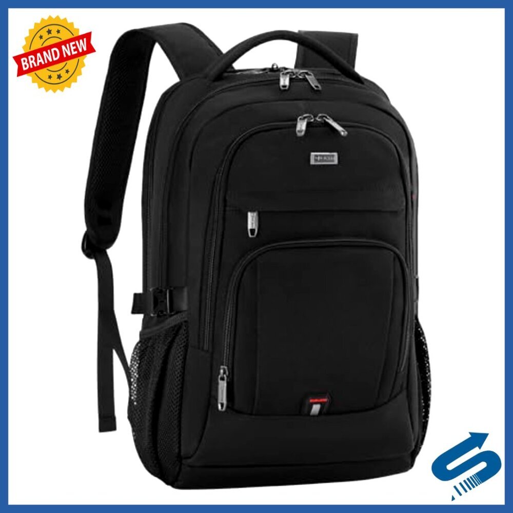 Water Resistant Laptop Backpack USB Charging Port Travel Business College - Picture 3 of 7